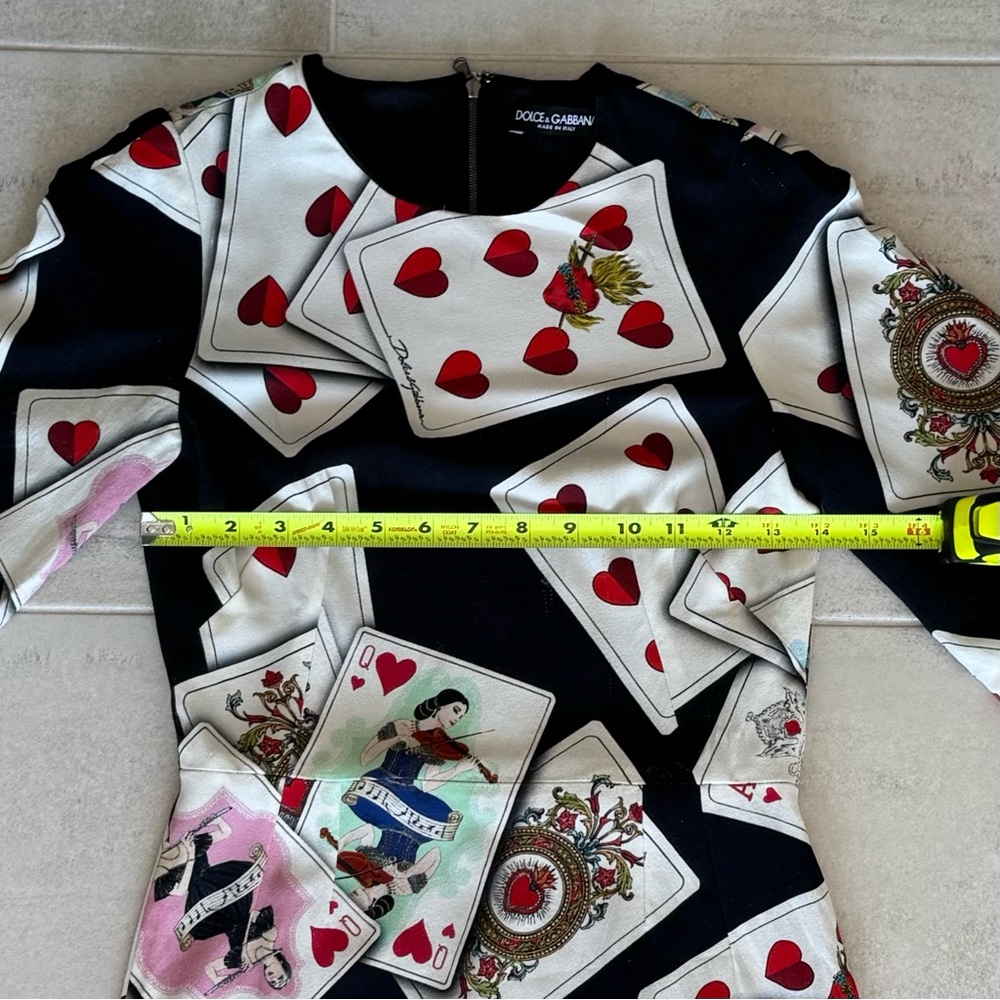 Dolce & Gabbana Playing Cards Dress - Queen of Hearts print Mini - Picture 11 of 16